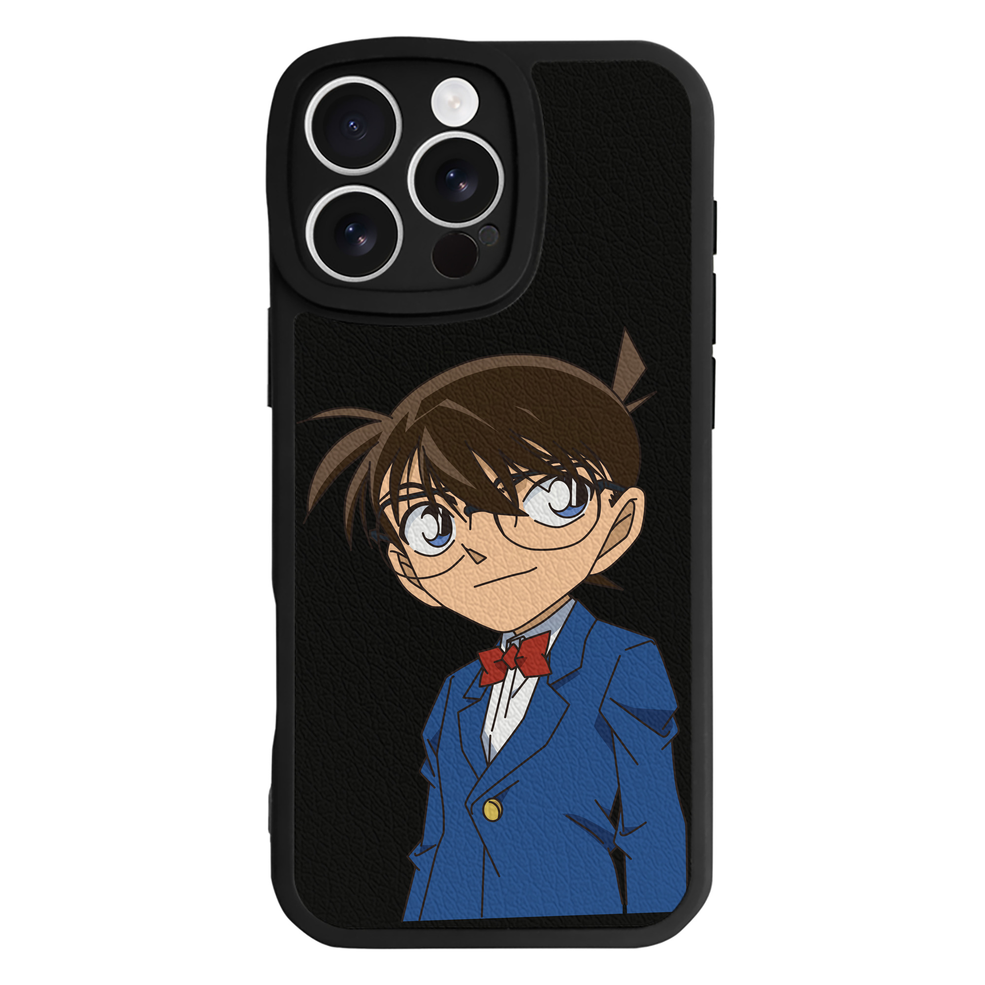 （画像用） 名探偵コナン 江戸川 コナン Detective Conan Conan Edogawa 【iPhone 16シリーズ対応】シリコンスマホケース（レザー調） 材質：シリコン